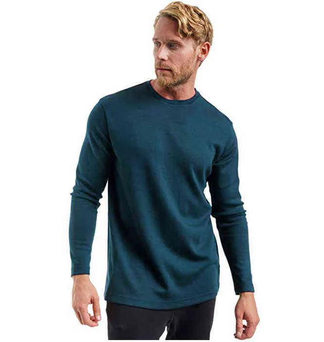 Camiseta Hombres manga larga Merino lana pura 100%