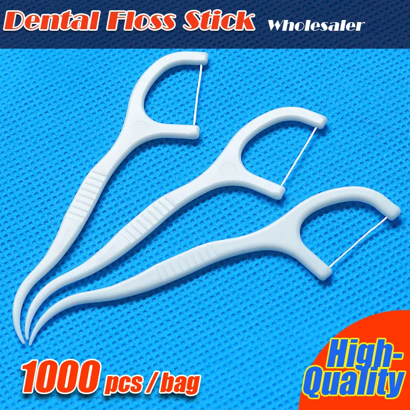 1000 stks/set Mondhygiëne Heaith Tool Tanden Bleken Dental Sticks Dental Water Floss Tanden Pick Plastic Tandenstokers Floss Opp zak Pack YL0171