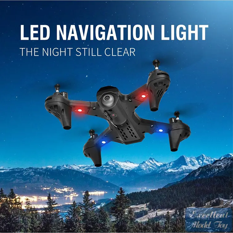 M1 4K Double Camera FPV Drone Kid Toy ، Flight Track ، Hold Hold ، Smart Follow ، 360 ° ، تحريض الجاذبية ، هدية عيد الميلاد ، Useu