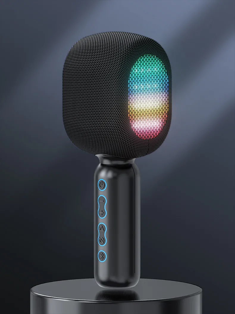 Handheld Microfon Bezprzewodowy Bluetooth Karaoke Podwójny Głośnik Skraplacz Mic Player Singing for Iosandroid Smart TV JY57