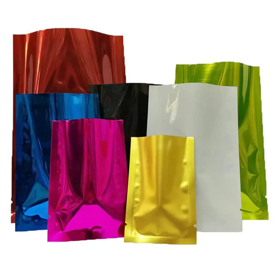 Café thé échantillon cosmétique coloré thermoscellé sac en aluminium sac en aluminium Mylar pochette anti-odeur emballage supérieur ouvert