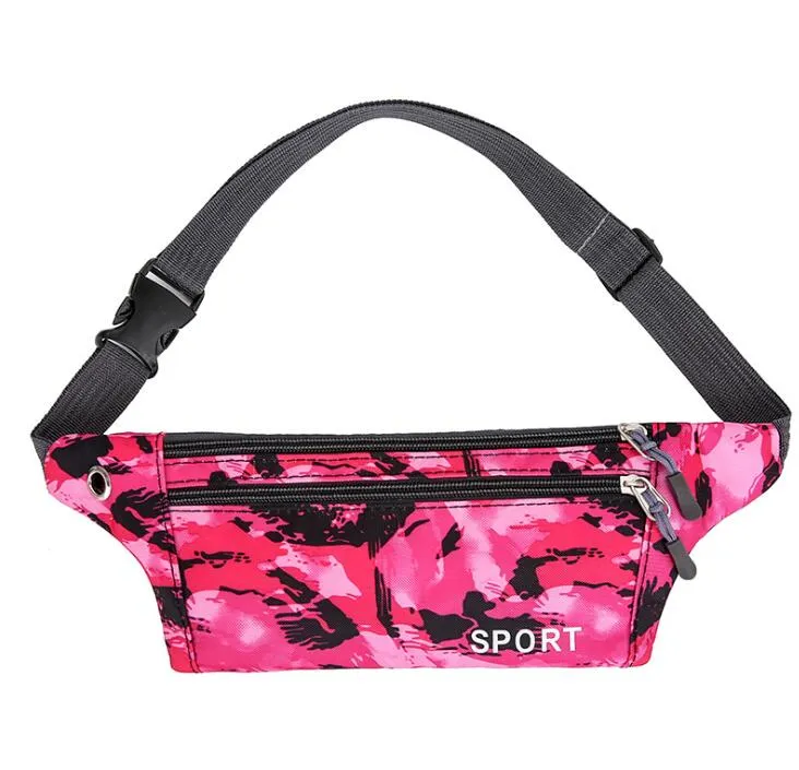 Camo outdoor fietsen sport tailleband uitgevoerd fitness taspacks voor vrouwen mannen geld tas telefoon enkele schouderpakket