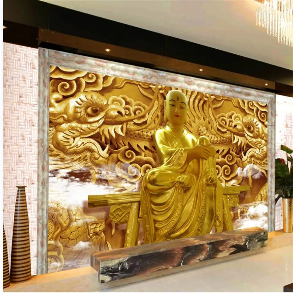 papier peint classique pour les murs d'or papier peint papiers peints moderne pour un salon 3d fond d'écran stéréoscopique