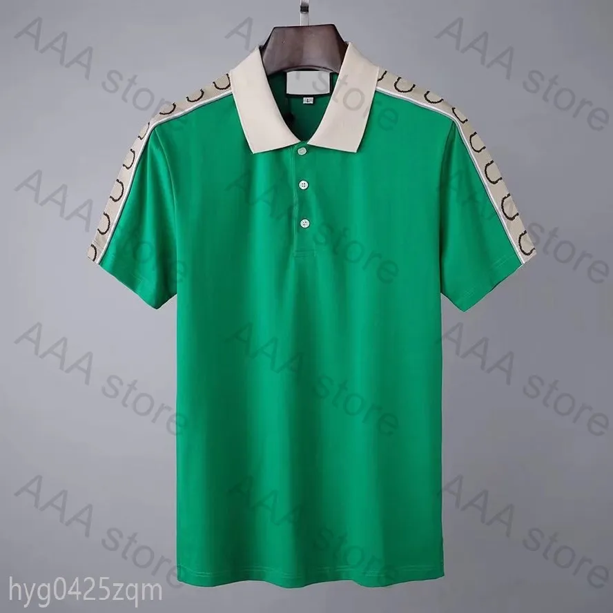 2021ss Designer Polo da uomo Polo di lusso Casual T-shirt da uomo Snake Bee Lettera Stampa Ricamo Moda High Street Man Tee 0001