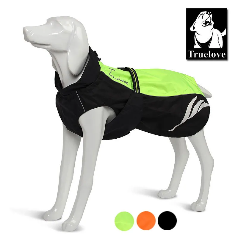 Truelove Abbigliamento per cani riflettente Impermeabile per cani da compagnia Giacca impermeabile per cani gialla per cani di taglia piccola e media per tutte le stagioni Dropship 201201