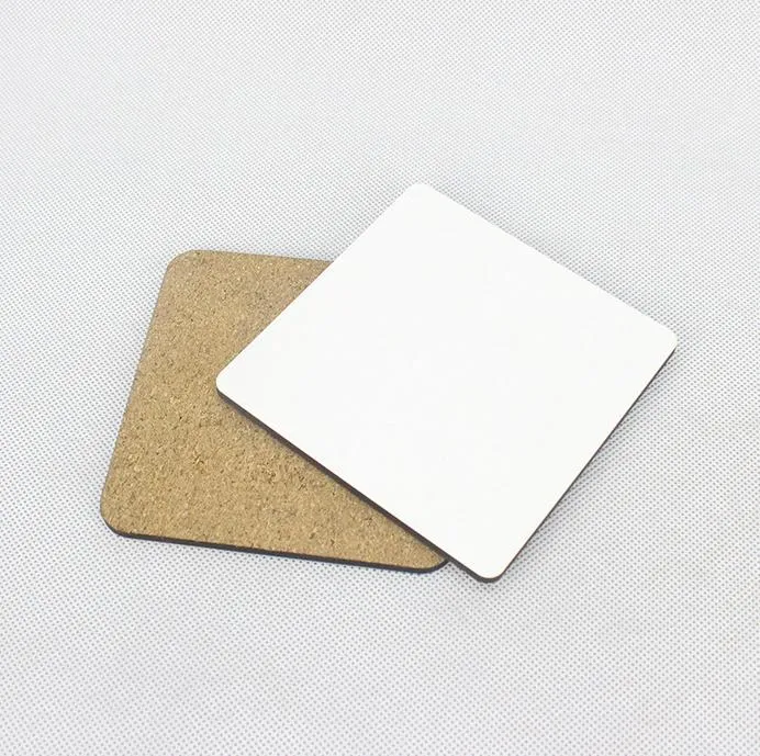 Sublimacja MDF Coaster 100 * 100 * 4mm Dekoracja Dekoracji DIY Kubek Mata Dostosowany Wody Butelki Tacy MDF Drewniany Kubek Kubek Mata Sn1913