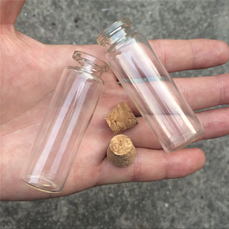 15ml Empty Cosmetic Containers Small Glass Crafts Bottles With Corks Mini Perfumes Bottle