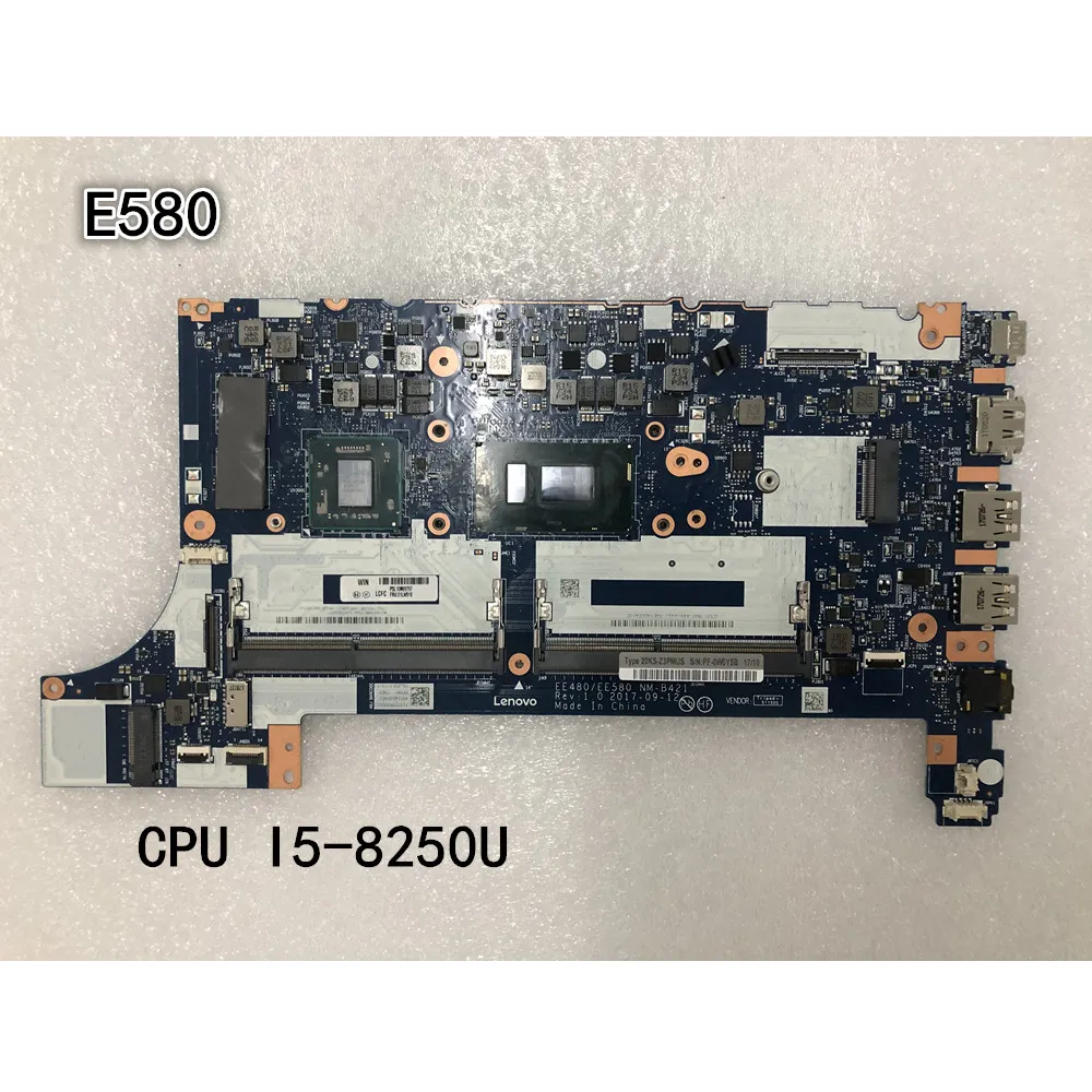 Scheda madre originale del computer portatile Lenovo ThinkPad E580 I5-8250U 2 GB FRU 01LW918 01LW919