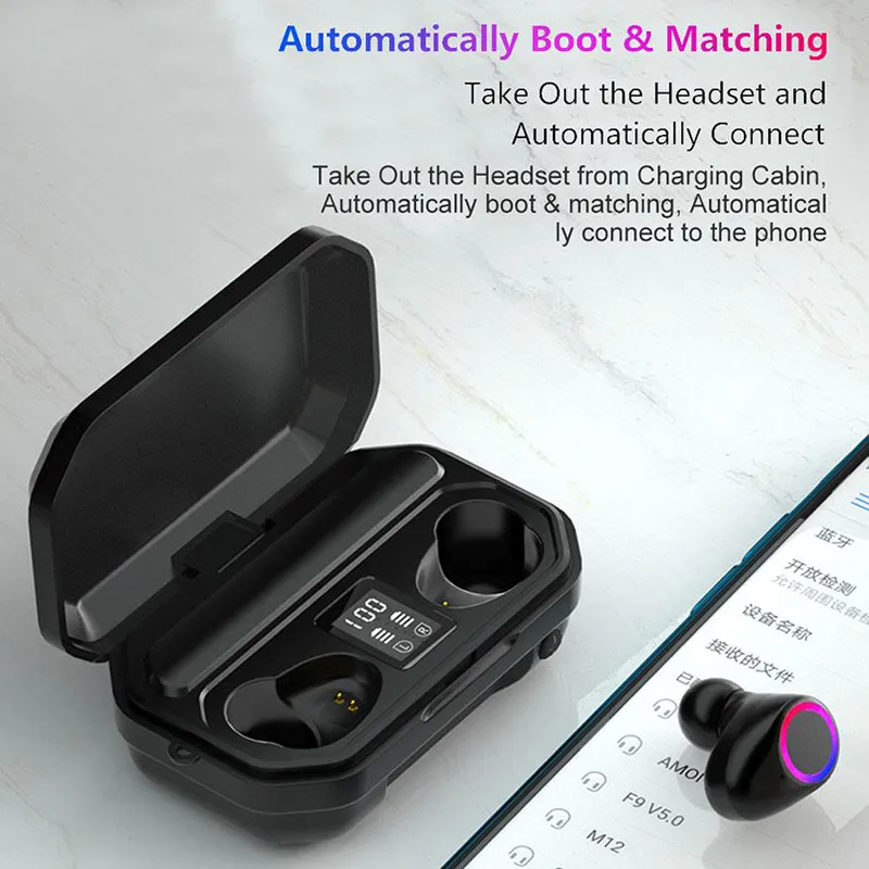 TWS M12 Bluetooth Earphone Wireless Earbuds Earphones Headsets 5.0