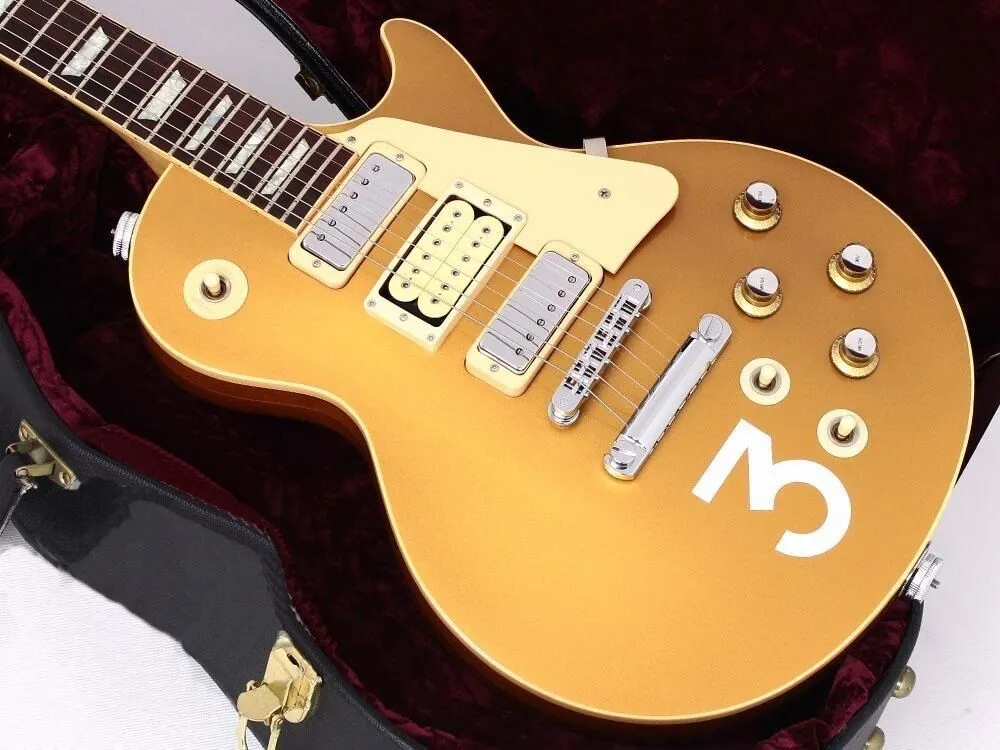 Petetownshend #3 Deluxe Goldtop Gold Top Electric Guitar 3 미니 험버커 픽업 그로버 튜너 크롬 하드웨어