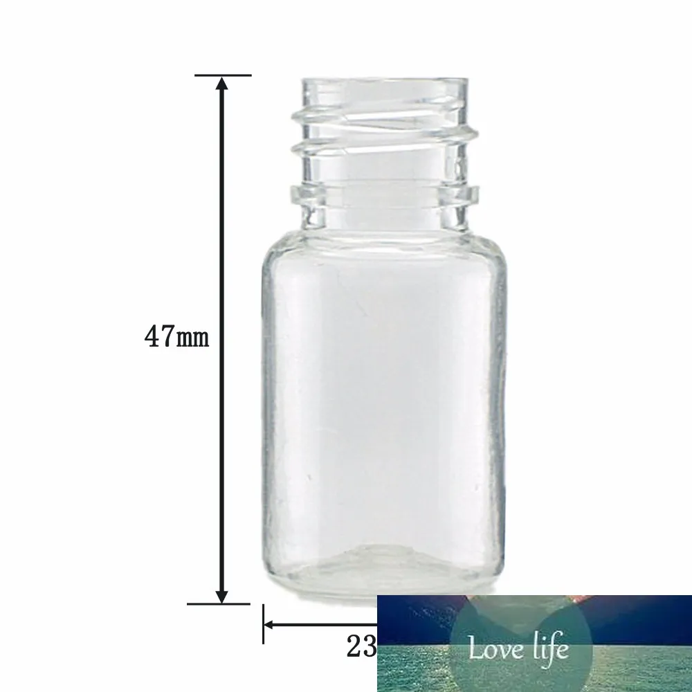 10ml Round Empty Clear Amber/blue Pet Plastic Bottle With White