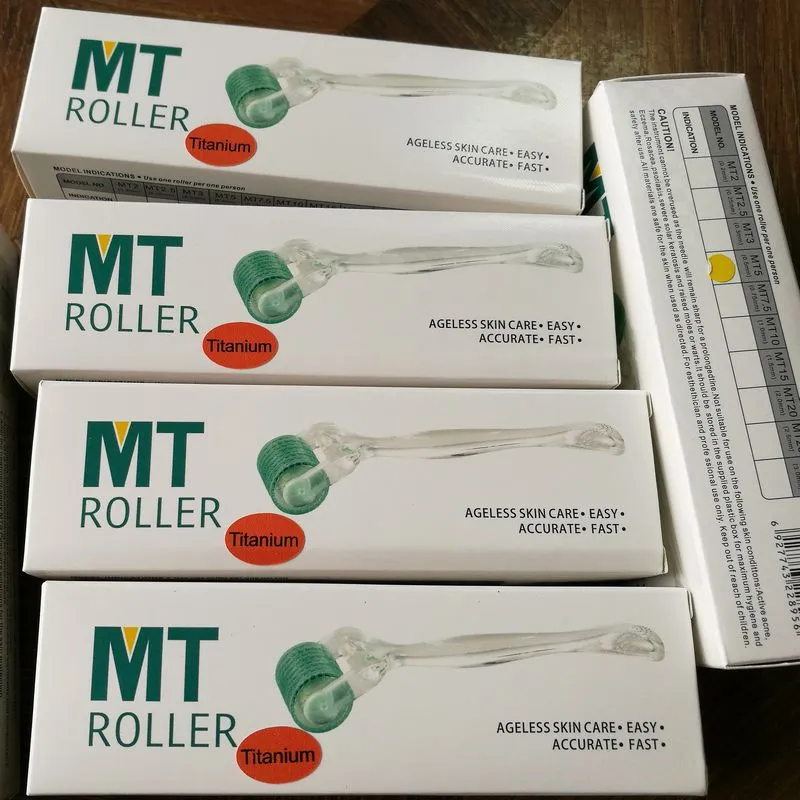 MT 192 Titainium legering mikronål derma roller 10 olika storlekar, dermaroller hud skönhetsverktyg gratis frakt