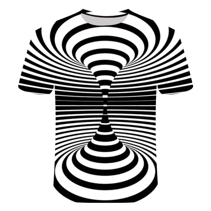 2019 mode nytt mönster psychedelic 3d t-shirt kort ärm förskott o-neck tee shirts personlighet män kvinnor unisex sommar toppar