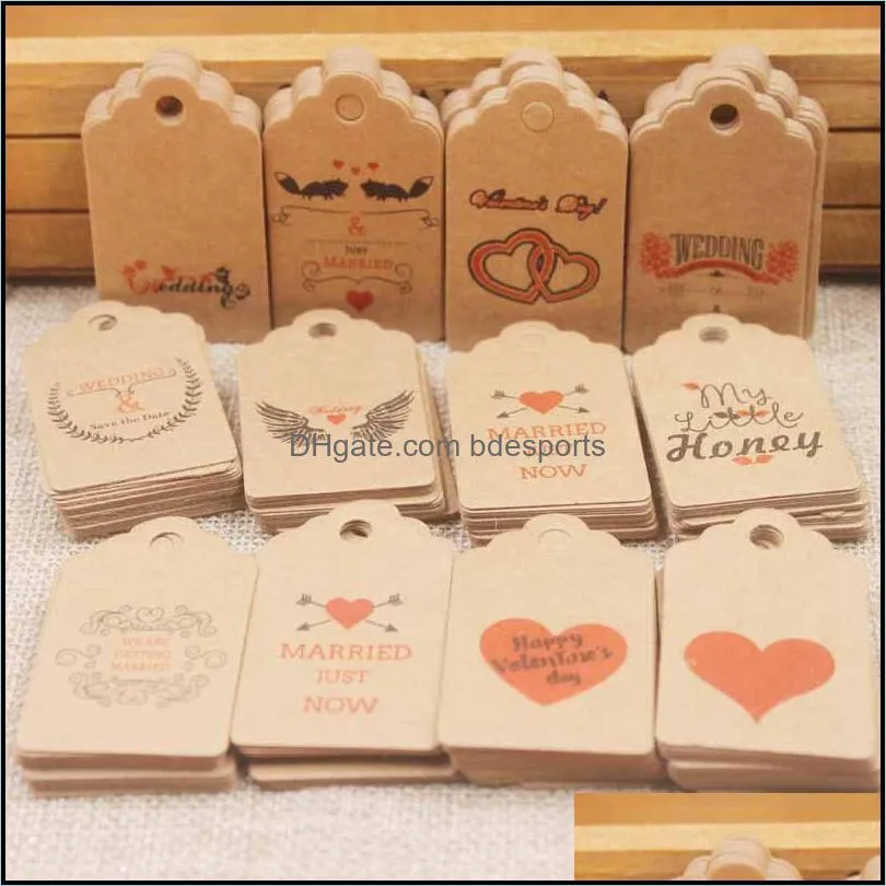 Greeting Cards Wholesale Low Price Custom Logo Printed Small Tag With Ribbon For The Clothes Or Jewels