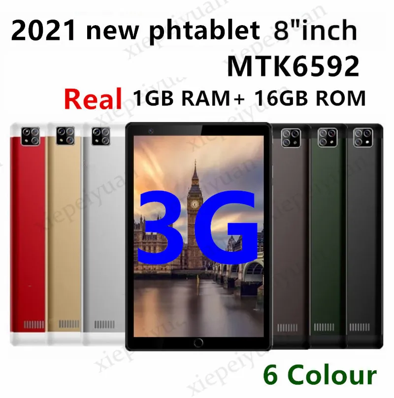 2021 Octa Core 8 Zoll MTK6592 IPS Kapazitive Touchscreen Dual Sim 3G Tablet Telefon PC Android 5.1 4 GB 64GB