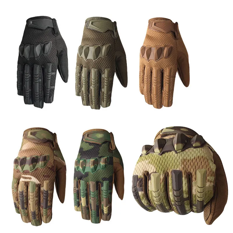 Gants tactiques Sports de plein air Moto Cyclisme Gants Airsoft Tir Chasse Full Finger Camouflage Écran Tactile NO08-089