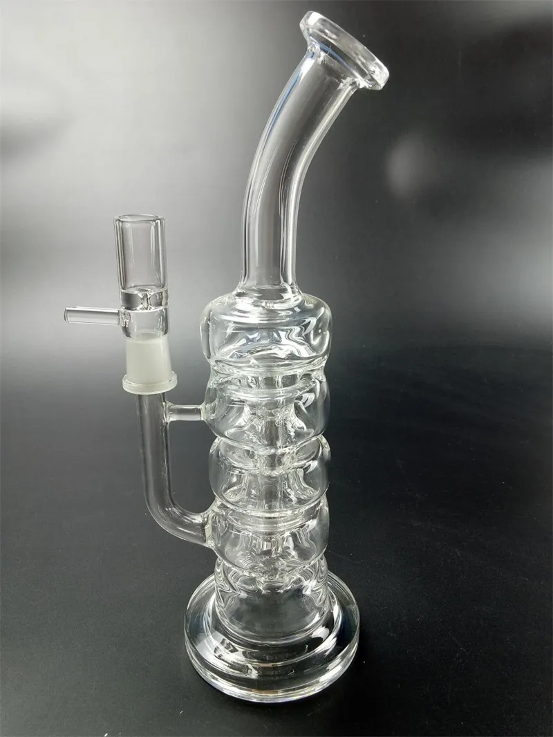 Kalın Temizle Cam Bong Nargile Ile Filtre Sigara Boru Shisha Yağı Dab Rig ile 14mm Eklem