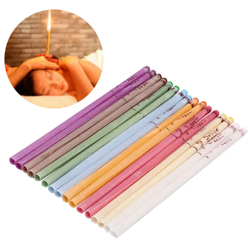 Coning beewax Natural Ear Candle Ear Tratamento Ear ferramentas Wax Removar Cuidados Saudável Tipo de Terapias Chinesas Dropship