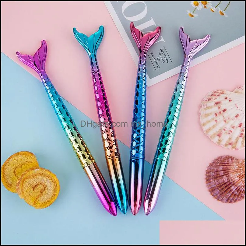 Fashion Kawaii Colorful Mermaid Pens Student Writing Gift Novelty Mermaid Ballpoint Pen Stationery School Office Supplies