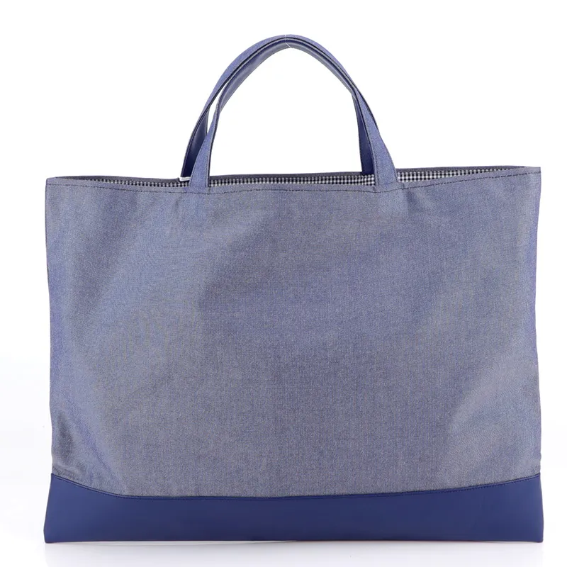 familiar joint large capacity Backpack Tote one shoulder handbag Hand Embroidered Denim bag 583501