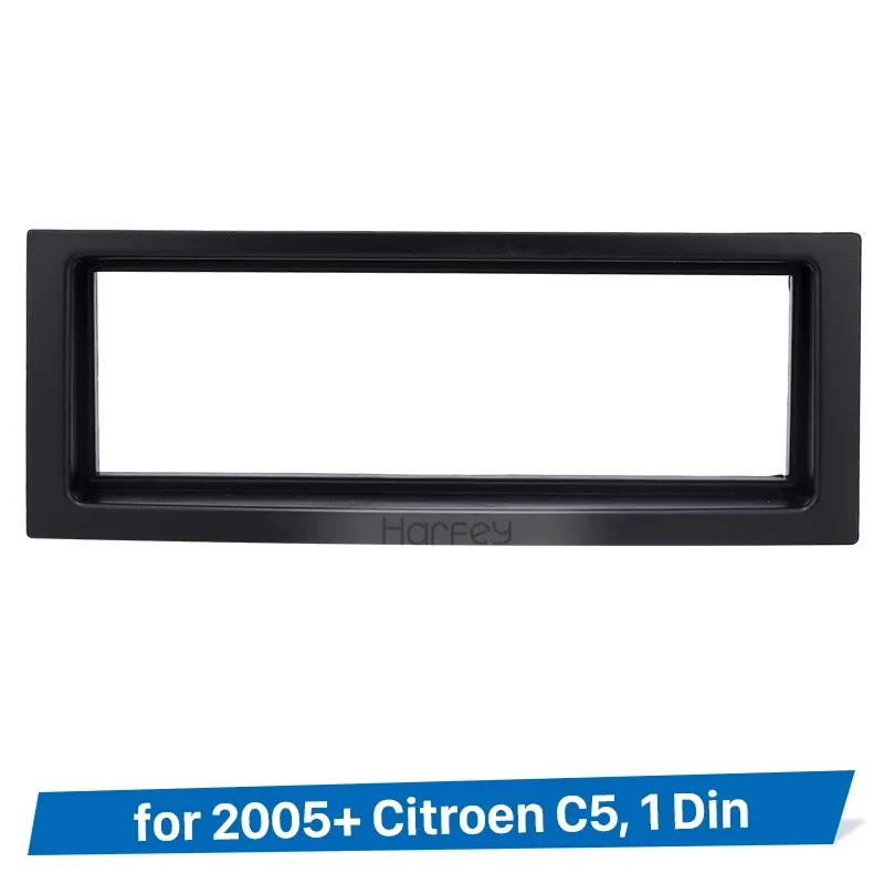 Singles DIN Araba Stereo Radyo Fasya Panel için 2005+ Citroen C5 Stereo Çerçeve Paneli Kiti Dash Montaj Montaj Kiti Kurulum