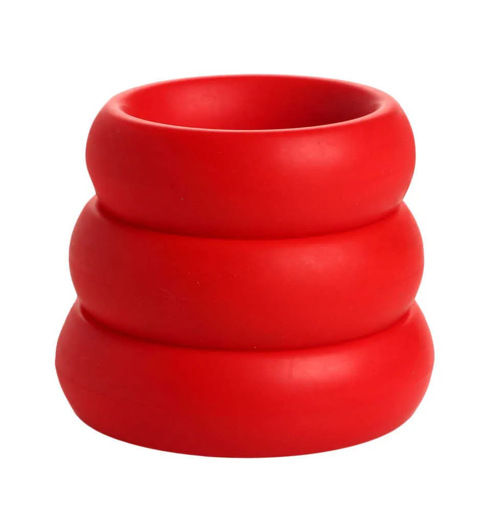 2022 pièces Silicone Cock 3 anneau pénis améliorer l'érection pour les hommes retarder l'éjaculation Cockring produits intimes boutique Q0508268V