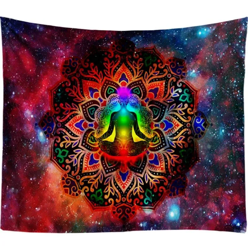 Duschvorhang ‚Brennende Sonne‘ – Psychedelisches Design, 183x183 Cm, Mit 12 Haken, Wasserabweisend, Maschinenwaschbar