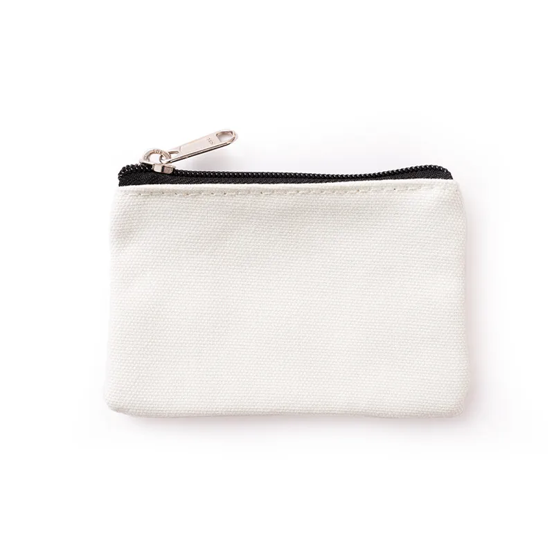 20pcs Mix Style canvas Square coin purse DIY unisex blank plain cotton small bags