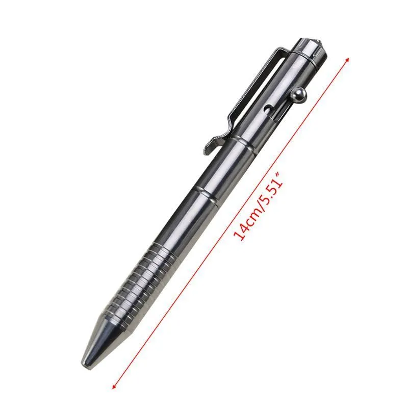 Solid Titanium Legering Gel Inkt Pen Vintage Bolt Action Writing Tool Stationeries 63HD 201202