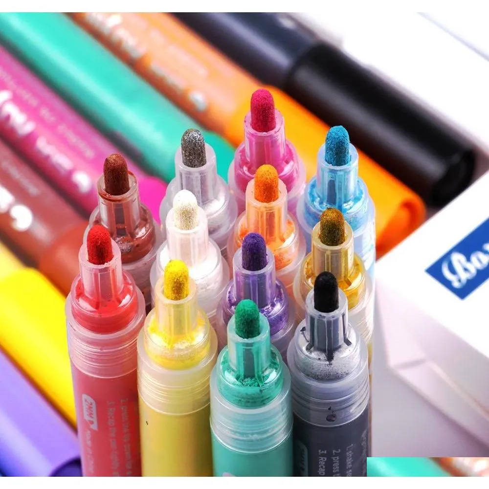 permanent marker paint pens assorted colors markers stationery school & office supplies cd wood rock tire mark acrylic paint markers