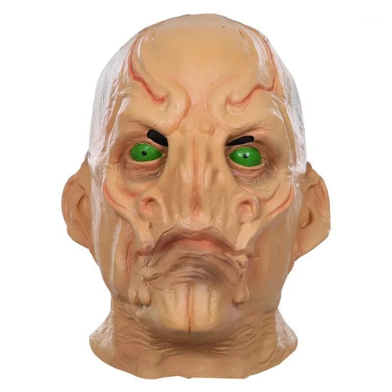 Star Cosplay Trek Lt. Saru Mask Vuxen Latex Full Face Mask Halloween Party Costume Prop1