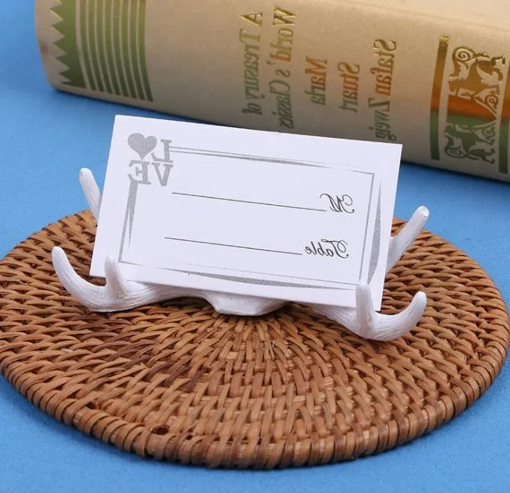 Wedding Decoration Resin Antler Place Card Holder for Wedding Favors Supplies Wholesale