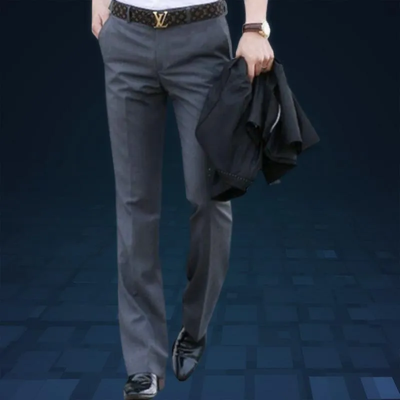 green emerald velvet dress Gothic Lace-Up Black Twill Flare Pants for Men main image 0