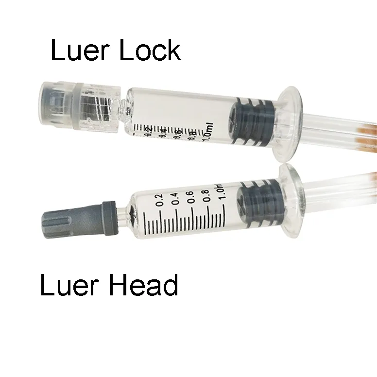 1ml Glass Syringes Luer Lock Head Injuector Concentrate Oil Filling