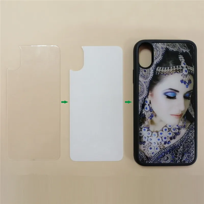 Tom 2D SubliMation TPU PC Glass Mobiltelefonfodral f￶r iPhone 14 13 12 11 Pro Max XR XS Samsung S22 S20FE S21 S21ultra S21Plus med aluminiuminsatser