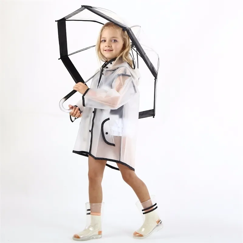 Celveroso 키즈 투명도 방수 비옷 폴리 에스터 소년 옷 패션 비옷 어린이 아기 소녀 자켓 코트 Rainsut 201106