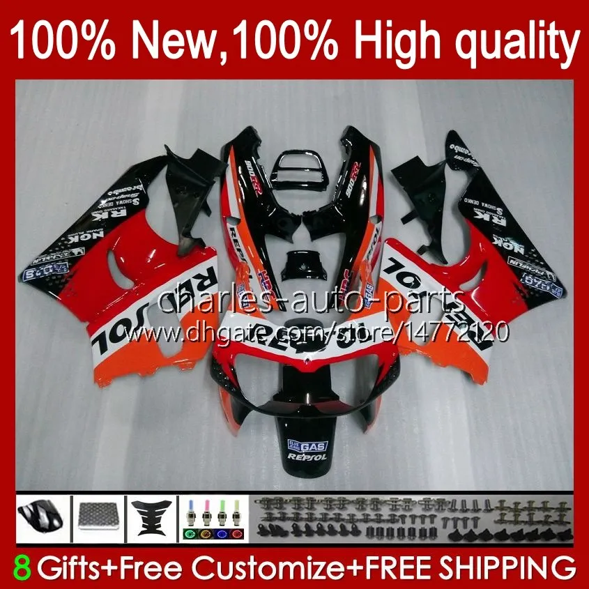 Corpo para Honda CBR 893RR 900RR CBR893RR 89 90 91 92 93 94HC.0 CBR893 CBR 900 893 RR CBR900RR 1989 1990 1991 1993 1993 Fairings Repsol Orange