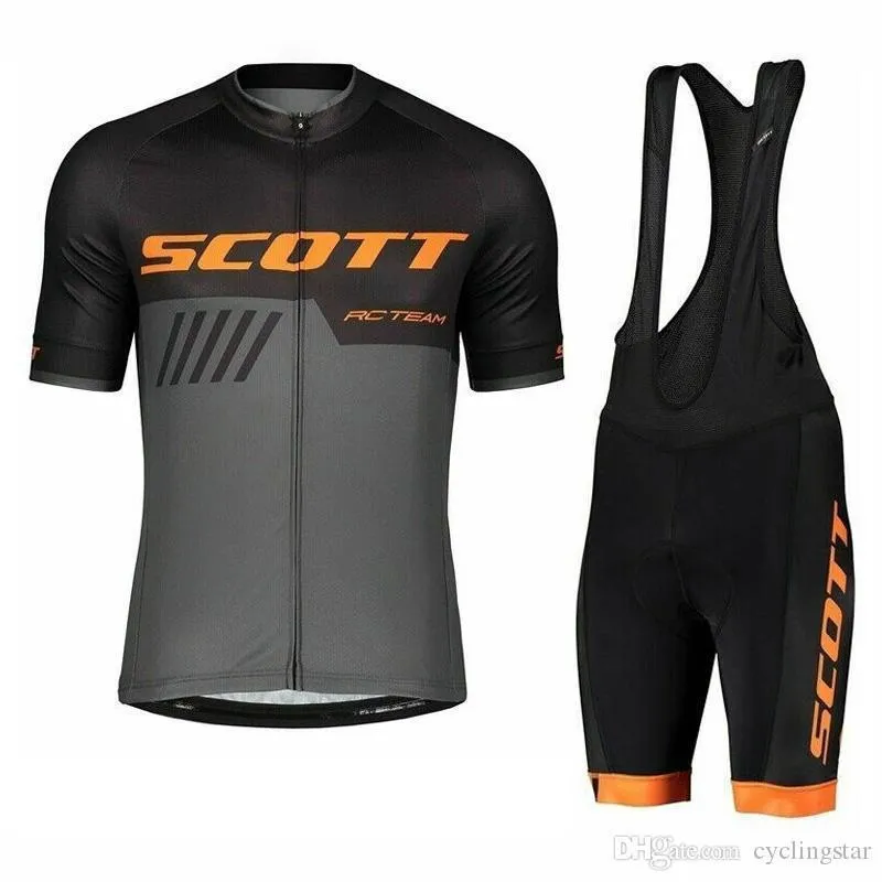 2019 New Scott team Cycling Jersey set Men summer breathable quick dry short sleeve road bike clothing mtb bicycle outfits sportswear Y03270