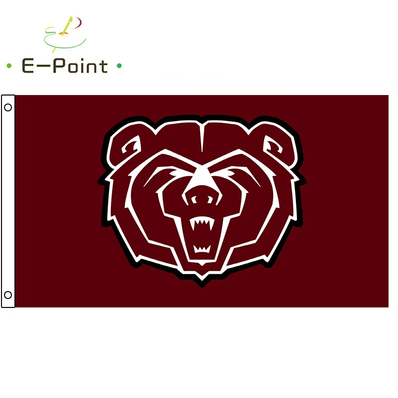 NCAA Missouri State Bears Bandeira 3*5ft (90cm*150cm) Bandeira de poliéster Decoração de banner bandeira de jardim de casa voadora Presentes festivos