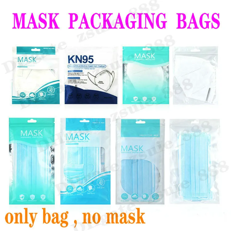 10pcs Mouth Mask Packaging Bag Protective Disposable Face Mask Packaging Plastic Sealed Bag Safety Clean Travel Sealed bag