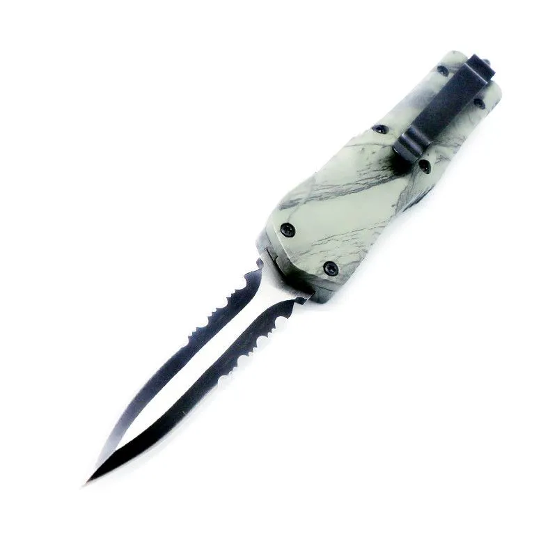 Mict Big Camo A07 9inch Podwójne działanie Opcjonalne Autotf Polowanie Składane Stałe Ostrze Knife Survival Noże xmas prezent