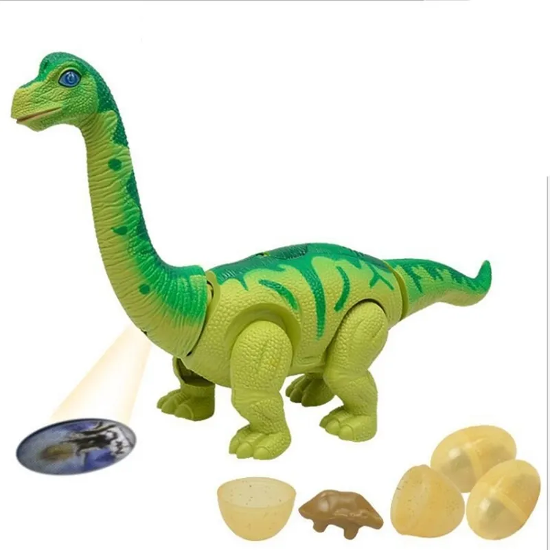 Dinozaur Robot Toy Games Electronic Lay Eggs Brachiosaurus Walking Dinosaur Zabawki Pet Gift Glowing Virtual Pet Pop Gift 201212