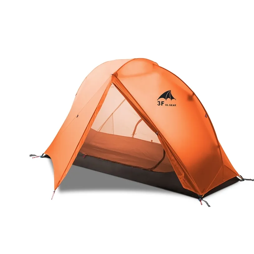 3F UL Gear Gear Teging Tent 1 человек 3-4 сезон 15D Открытый сверхлегкий походный туризм рюкзаки охотничьи водонепроницаемые палатки плавающие облако 1 220104