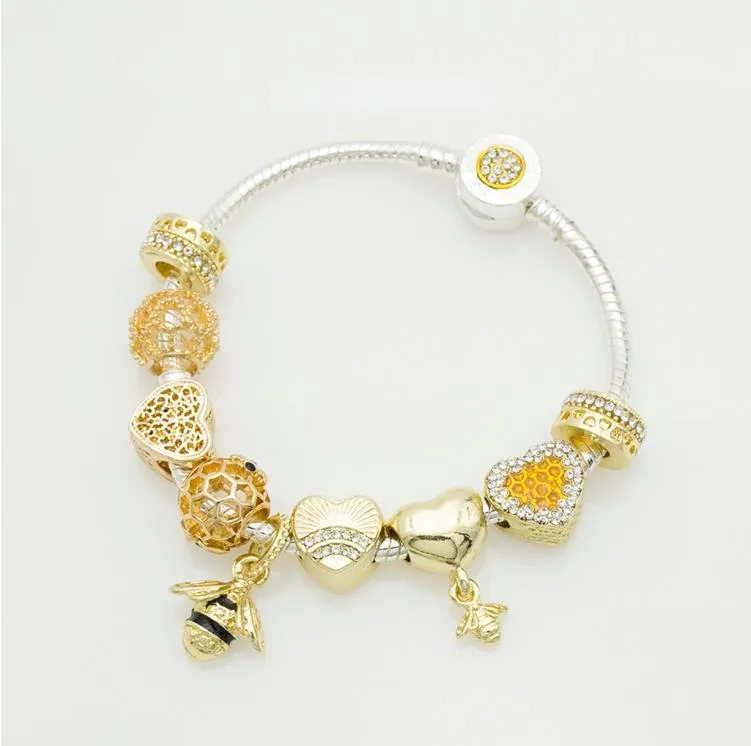 New Pandora luxury designer jewelry ladies bracelet charm bracelet alloy screw cuff bracciali ladies gift Bracciale Donna origin207F