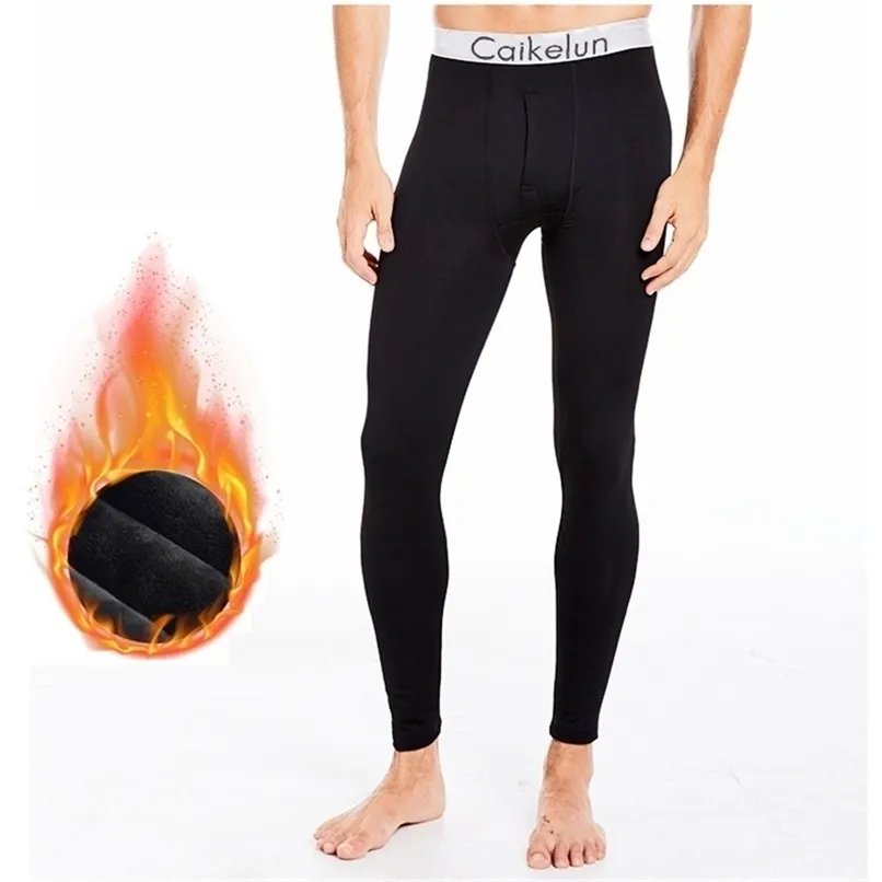 Long Johns homens fina lã térmica térmica Mantenha leggings quentes tamanho m a 3xl 211228