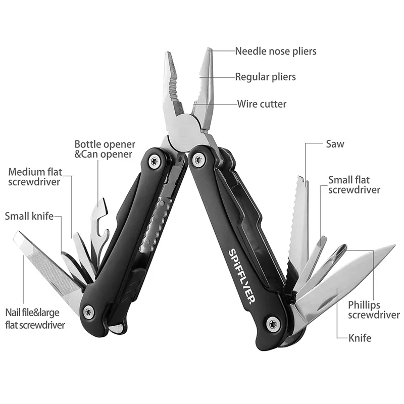 13 In 1 Multitool Knife Multifunctional Gearwrench Plier Set Multifunction  Tool Multi Folding Knife Pocket Knife Survival Mini Camping Tools Y200321  From Long10, $17.86
