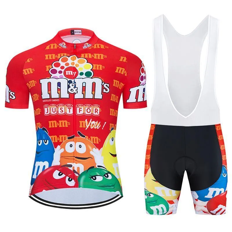 2020 Pro Cartoon Team Cycling Jersey bib Short 9D set MTB Bike Clothing Ropa Ciclismo Bike Wear Clothes Mens Maillot Culotte