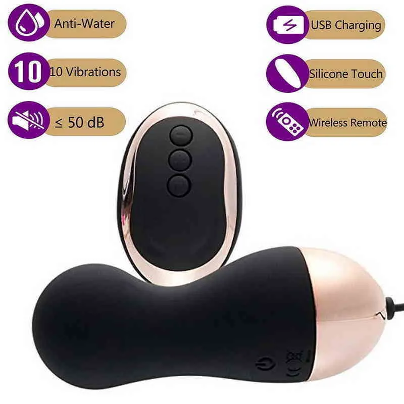 NXY Vagin Balls Vibrador Remoto Inalmbrico Para Mujer, Juguetes Sexuales Bolas De Kegel Vaginales, Ben Wa, Simulador Kegel, 1211