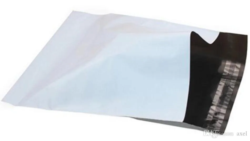 20*35cm White poly mailer shipping plastic packaging bags products mail by Courier storage supplies mailing self adhesive package pouch 