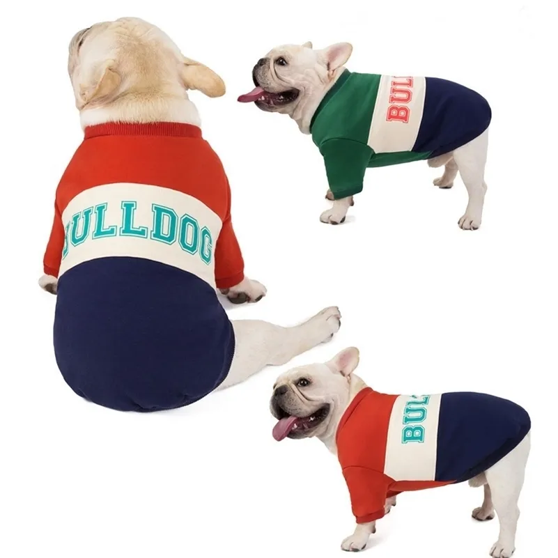 Bulldog francés ropa invierno pug ropa dropship perro sudadera con capucha camiseta caniche bichon schnauzer traje de mascota traje de perro ropa perro LJ201130
